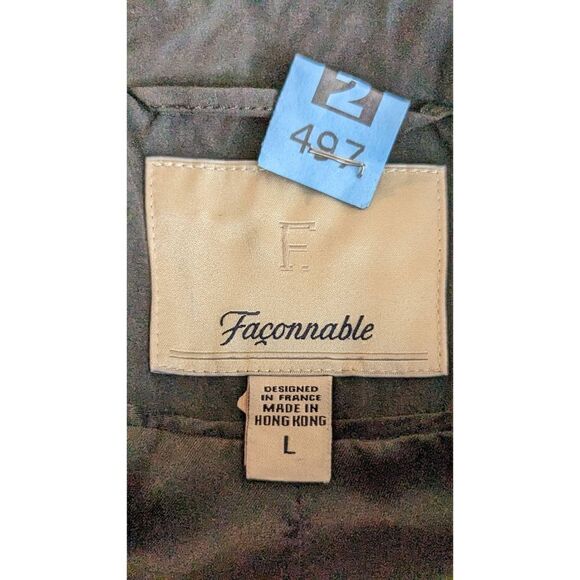 Faconnable Women Black Button-Up Long Sleeve Water Resistant Jacket Size Large - Picture 1 of 13